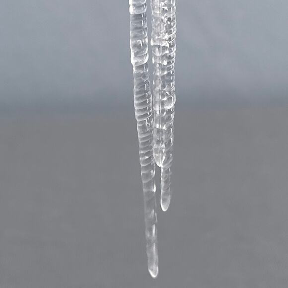 40 VTG Clear Plastic Icicle Ornaments 3 Prong 6” Christmas Winter Holiday Retro - Picture 10 of 16